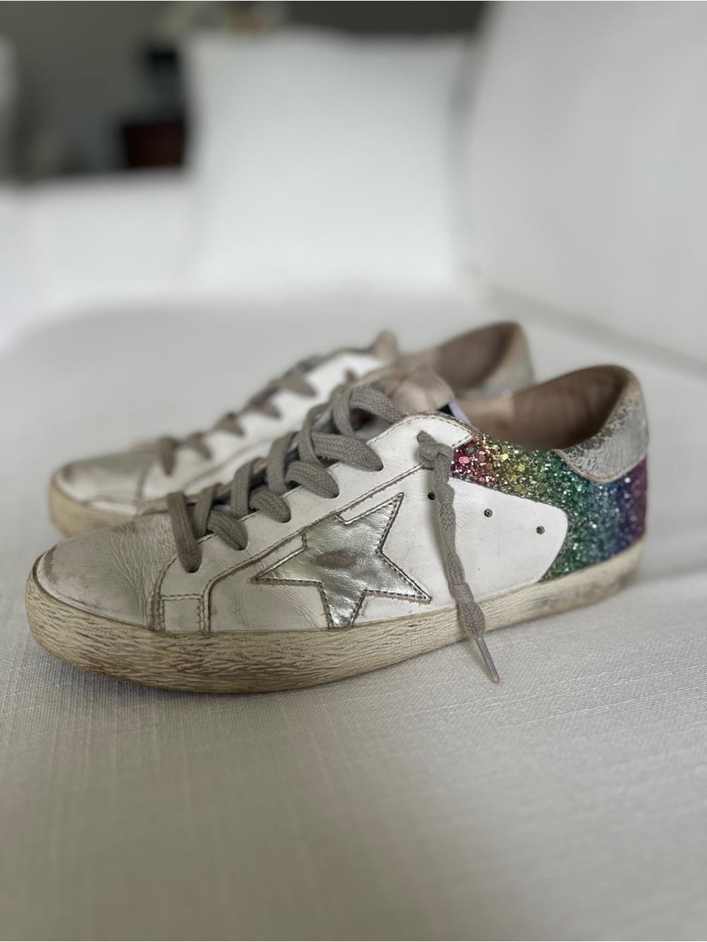 Golden Goose Rainbow Glitter Sneaker